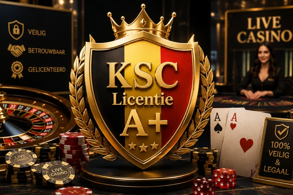 Legale live casino spellen Belgie met A+ licentie van de Kansspelcommissie op livecasinospellen.be
